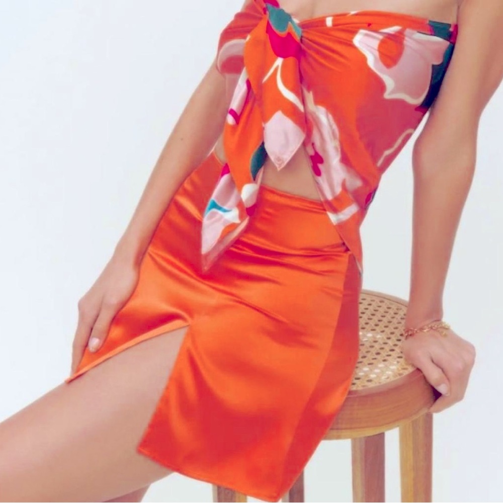 Reformation Robbie Silk Skirt